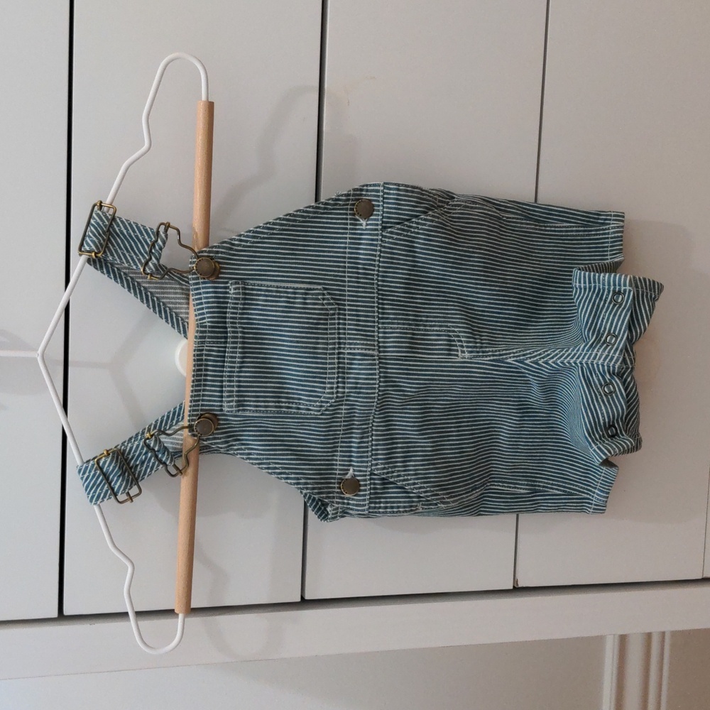 Bonpoint striped dungarees